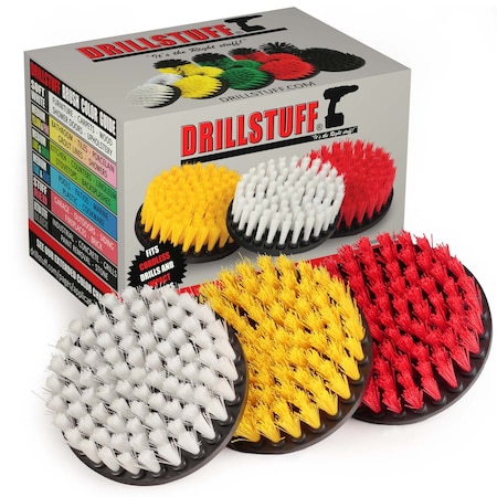 Drillstuff Cleaning Supplies - Drill Brush - Carpet - Upholstery Cleaner - Shower 5in-S-RWY-QC-DS